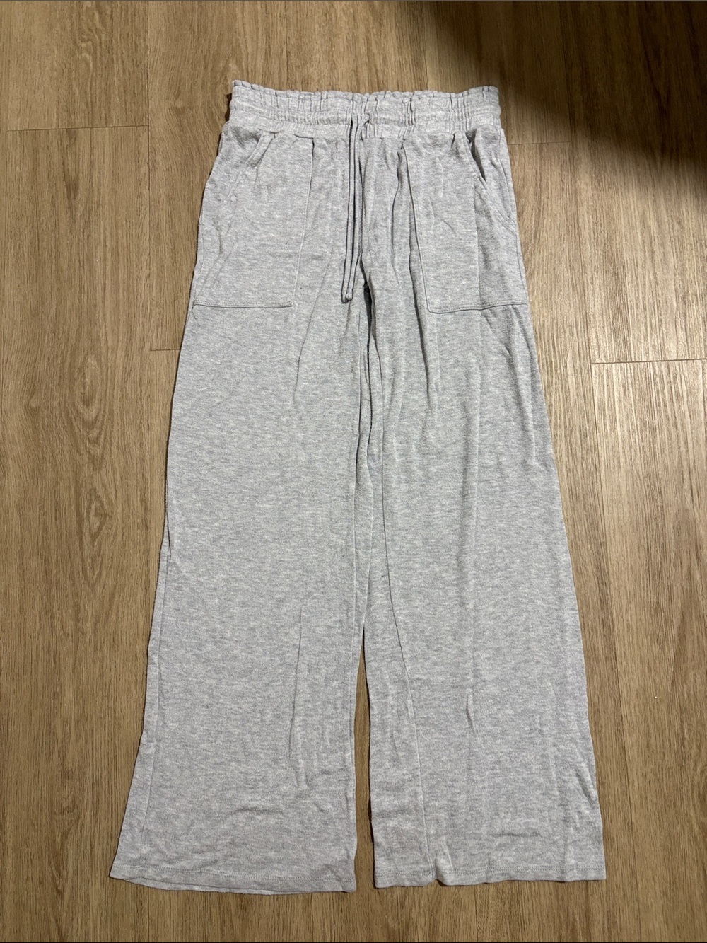 stars above Light Gray Wide-Leg Drawstring Joggers